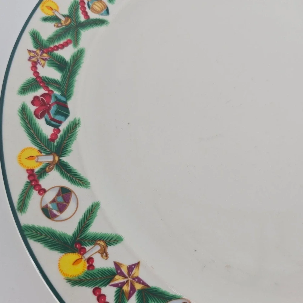 Vintage 1994 Sakura Christmas Cheer Sue Zipkin Stoneware Dinner Plate